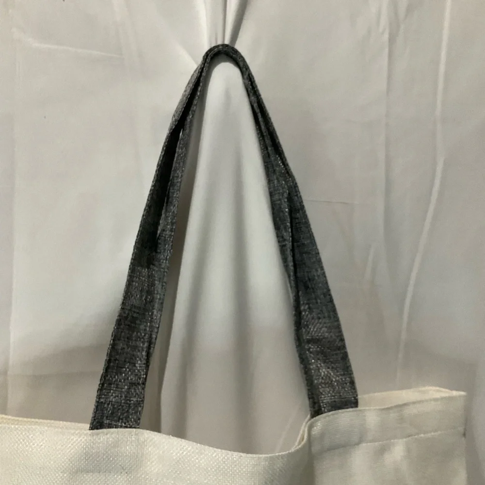 SALE $15 Scary Movie Collaboration Tote Bag 15 X 18 X 5, Gray Heathered Bottom - Picture 3 of 8
